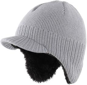 img 4 attached to 🧢 Stylish and Warm: Home Prefer Toddler Knitted Earflaps Boys' Accessories