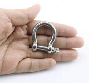 img 3 attached to 🔒 Heyous 4pcs 1/4 Inch 6mm Screw Pin Anchor Shackle - Stainless Steel Heavy Duty Bow Shape Load Clamp for Chains, Wirerope, Lifting, Paracord, Outdoor Camping, Survival Rope Bracelets