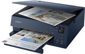 img 1 attached to 🖨️ TS6320 All-In-One Wireless Color Printer by Canon - Copier, Scanner, Mobile Printing | Navy | Compatible with Alexa