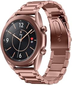 img 4 attached to Ремешок для часов EloBeth из нержавеющей стали для Samsung Galaxy Watch 3 41 мм - мистическая бронза, металлический браслет для бизнеса, аксессуары для Galaxy Watch 3.