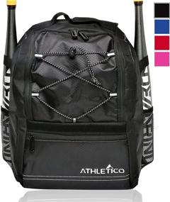 img 4 attached to 🎒 Versatile Athletico Youth Baseball Bag: Bat Backpack for Baseball, T-Ball & Softball Gear – Holds Bat, Helmet, Glove with Convenient Fence Hook