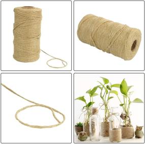 img 1 attached to 🎁 Versatile BIHRTC Natural Jute Twine Burlap Leaf Ribbon: Ideal for Crafts, Gifts, Weddings, and Gardens!