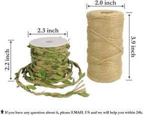 img 3 attached to 🎁 Versatile BIHRTC Natural Jute Twine Burlap Leaf Ribbon: Ideal for Crafts, Gifts, Weddings, and Gardens!