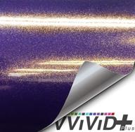🌌 galaxy purple premium vinyl wrap film - vvivid+ gloss, 1/2ft x 5ft logo