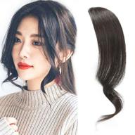 dsoar 2pcs wave side bang clip in bangs 💇 | real human hair fringe extensions in natural black color logo