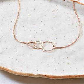 img 3 attached to 🎁 Dear Ava Sisters Gift Necklace: Birthday & Big Sister Gift with 3 Asymmetrical Circles