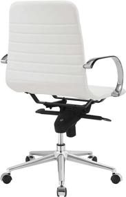 img 1 attached to Modway Groove Ribbed Leather Office Furniture