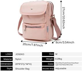 img 3 attached to 👜 Versatile and Stylish Crossbody Bag for Women: JOSEKO Multi-Pocketed Nylon Shoulder Bag Purse Travel Passport Bag Messenger Bag