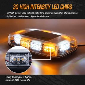 img 3 attached to Linkitom LED Strobe Warning Light: High Intensity Emergency Flashing Lamps with Magnetic Base for Car Trailer Roof Safety