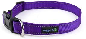 img 3 attached to 🐶 Wagtime Club Classic Reflective Dog Collar - Available in 6 Vibrant Colors - Leash Sold Separately