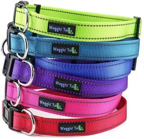 img 4 attached to 🐶 Wagtime Club Classic Reflective Dog Collar - Available in 6 Vibrant Colors - Leash Sold Separately