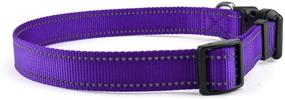 img 1 attached to 🐶 Wagtime Club Classic Reflective Dog Collar - Available in 6 Vibrant Colors - Leash Sold Separately