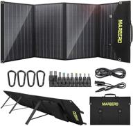 🔆 marbero 100w portable foldable solar panel kit: efficient battery charger with 18v dc output, 3 usb ports qc3.0 pd 60w - waterproof for power station generator, boat, rv, camping logo