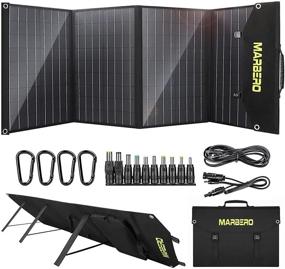 img 4 attached to 🔆 MARBERO 100W Portable Foldable Solar Panel Kit: Efficient Battery Charger with 18V DC Output, 3 USB Ports QC3.0 PD 60W - Waterproof for Power Station Generator, Boat, RV, Camping