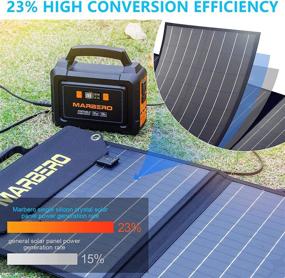 img 1 attached to 🔆 MARBERO 100W Portable Foldable Solar Panel Kit: Efficient Battery Charger with 18V DC Output, 3 USB Ports QC3.0 PD 60W - Waterproof for Power Station Generator, Boat, RV, Camping