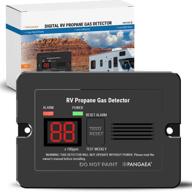 🔥 pangaea rv propane gas alarm: advanced 12v lp gas detector for trailer & motorhome safety - 85db loud alarm - surface mount (black) логотип