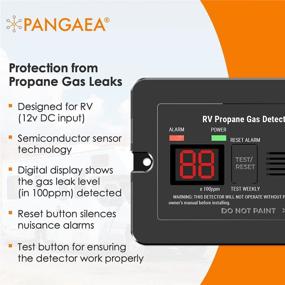 img 3 attached to 🔥 PANGAEA RV Propane Gas Alarm: Advanced 12V LP Gas Detector for Trailer & Motorhome Safety - 85dB Loud Alarm - Surface Mount (Black)