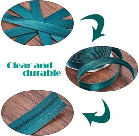 img 2 attached to 🎀 PH PandaHall Teal Satin Ribbon Bias Tape - 1/2 Inch, Ideal for Stage Costumes, Clothing, Robes, Cosplay, Sewing, DIY Cheongsam (87 Yards)