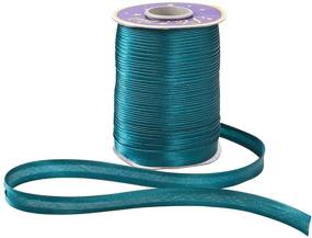 img 4 attached to 🎀 PH PandaHall Teal Satin Ribbon Bias Tape - 1/2 Inch, Ideal for Stage Costumes, Clothing, Robes, Cosplay, Sewing, DIY Cheongsam (87 Yards)