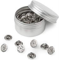 🔒 secure your pins with 50pcs metal locking pin backs – silver pin keepers & badge insignia replacement logo