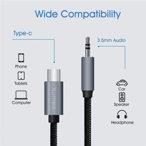 img 3 attached to Enhance Your Audio Experience with USB C Aux Cable (2 Pack) - Type C Male to 3.5mm Male Jack Adapter for Car Stereo, Speaker, and Headphone: Compatible with Samsung Galaxy S21/S20 Ultra/S20+ Plus 5G, Note 20/10, Pixel 4/3 XL (3.28ft, Grey)