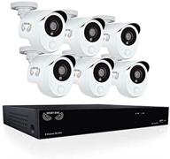 🦉 ночная сова безопасность hd201-86p-b: мощная hd видеокамера система безопасности с 1тб hdd и 6x 1080p проводных инфракрасных для улучшенной домашней защиты в белом цвете логотип