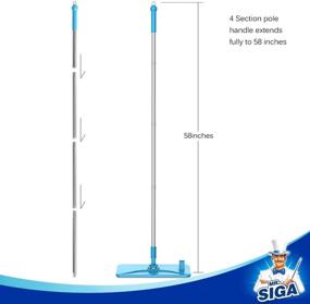 img 1 attached to 🧹 Efficient Cleaning with MR.SIGA Large Surface Microfiber Mop - Comes with 2 Free Refills!