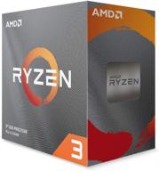 enhanced amd ryzen 3 3300x: 4-core, 8-thread unlocked processor with powerful wraith stealth cooler logo