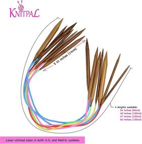 img 2 attached to KnitPal 60 Inch (150cm) Bamboo Circular Knitting Needles Set - 16 Pairs, Beginners Ebook, Storage Pouch, 16 Sizes US 0-17 (2-12mm)