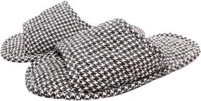 img 4 attached to House Slippers Women Washable Houndtooth