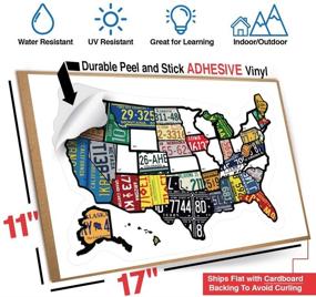 img 3 attached to 🚐 RV State Sticker Travel Map - 11"x17" - Track Your USA Road Trip with United States License Plate-inspired Decals - Trailer Supplies and Accessories for Exterior and Interior Motorhomes