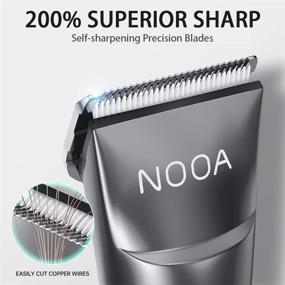 img 3 attached to 💇 NOOA Rechargeable Hair Clippers for Men - Cordless Beard Trimmer and Haircut Kit for Adults and Kids (Gray)