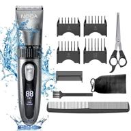 💇 nooa rechargeable hair clippers for men - cordless beard trimmer and haircut kit for adults and kids (gray) logo