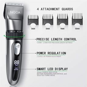 img 2 attached to 💇 NOOA Rechargeable Hair Clippers for Men - Cordless Beard Trimmer and Haircut Kit for Adults and Kids (Gray)