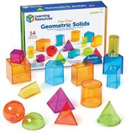 🔵 learning resources view-thru geometric solids: the ultimate geometry helper - 14 pieces, ages 8+ logo