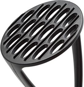 img 2 attached to 🥔 Non-Stick Cookware Safe Potato Masher: Sturdy, Heat Resistant, and Soft Grip Nylon Gadget - Cooking Light, Black