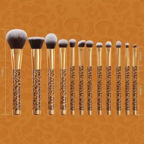 img 1 attached to Docolor Makeup Brushes Leopard - 12 Piece Set of Professional Makeup Brushes with Premium Synthetic Bristles - Kabuki Foundation Blending, Face Powder, Blush, Concealer, Eyeshadow - Complete Makeup Brush Kit