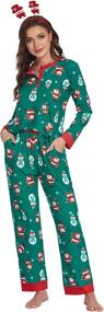 img 4 attached to 👚 Ekouaer Women's Long Sleeve Pajama Set | Lounge Set with Pockets | Soft PJ Lounge Sets S-XXL