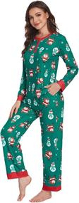 img 1 attached to 👚 Ekouaer Women's Long Sleeve Pajama Set | Lounge Set with Pockets | Soft PJ Lounge Sets S-XXL