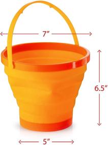 img 3 attached to 🪣 Versatile Foldable Pail Bucket: Ideal for Beach, Camping, Fishing, and Pet Care – Half Gallon Capacity