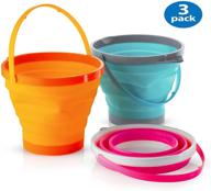 🪣 versatile foldable pail bucket: ideal for beach, camping, fishing, and pet care – half gallon capacity logo