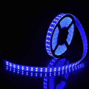 img 1 attached to 🌈 16.4FT Double Row 5050 SMD RGB LED Strip Rope Lights 5M Alarmpore TM Flexible Tape 120LEDs/M 600LEDs for Indoor and Outdoor Use - Waterproof String Light Tube 600LEDs/Roll 12V DC