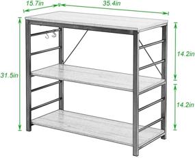 img 2 attached to 🏬 Стеллаж для кухонной полки Soges Utility Storage Shelf Строительный стенд для микроволновой печи Spice Organizer Черный LD-MR01BK