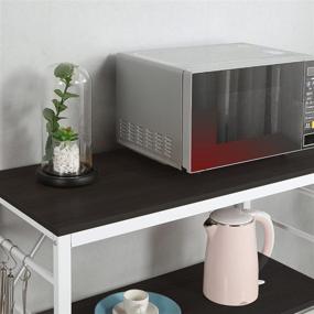 img 1 attached to 🏬 Стеллаж для кухонной полки Soges Utility Storage Shelf Строительный стенд для микроволновой печи Spice Organizer Черный LD-MR01BK