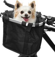 🚴 foldable bike basket for women and girls - small pet cat dog front carrier for bicycles - handlebar basket ideal for cycling, mountain rides, picnic, and shopping logo