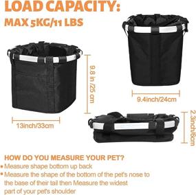 img 2 attached to 🚴 Foldable Bike Basket for Women and Girls - Small Pet Cat Dog Front Carrier for Bicycles - Handlebar Basket Ideal for Cycling, Mountain Rides, Picnic, and Shopping