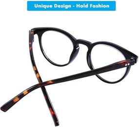 img 2 attached to DOOViC Blue Light Blocking Reading Glasses 4 Pack - Fashion Round Computer Readers for Women Men - 1.5 Strength - Anti Eye Strain Blue Light Reading Glasses