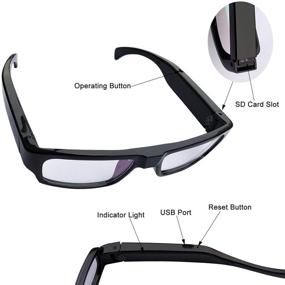 img 1 attached to 1080P Video Camera Glasses - Portable Video Recorder with TF Card Support up to 32GB