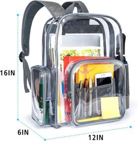 img 2 attached to 🎒 Reinforced Transparent Security Laptop Backpacks by Backpack Packism