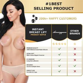 img 1 attached to 👙 Reusable Adhesive Bra with Cotton Cover - Push Up, Lift Tape & Nippleless Covers